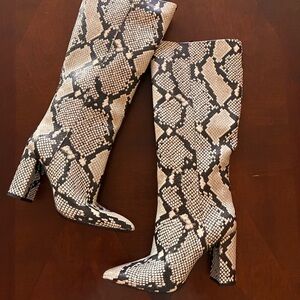 I.N.C Snakeskin Patterned Women's Boots